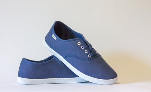 Blue Lace-up Sneakers